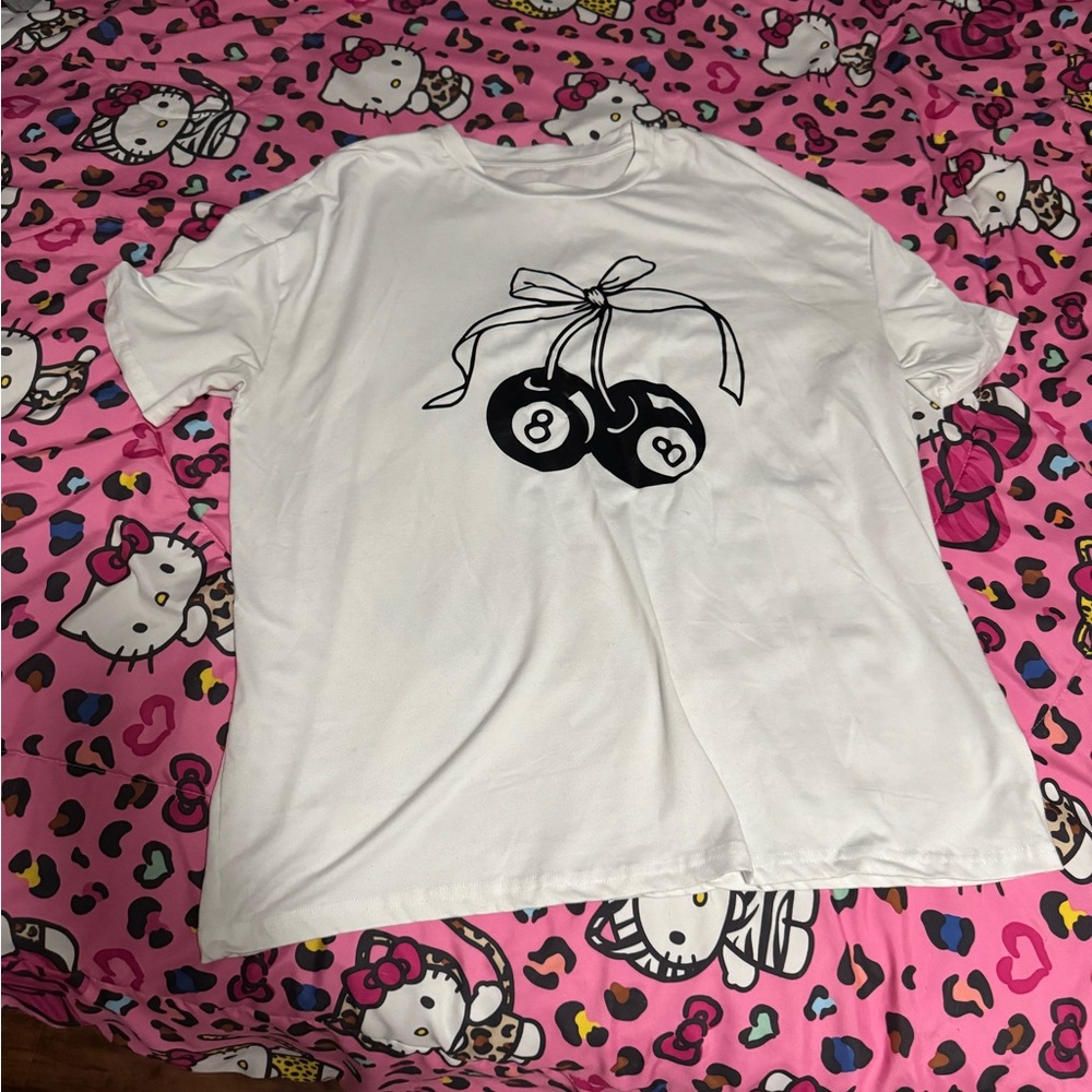 Edikted cherry 8ball tshirt large